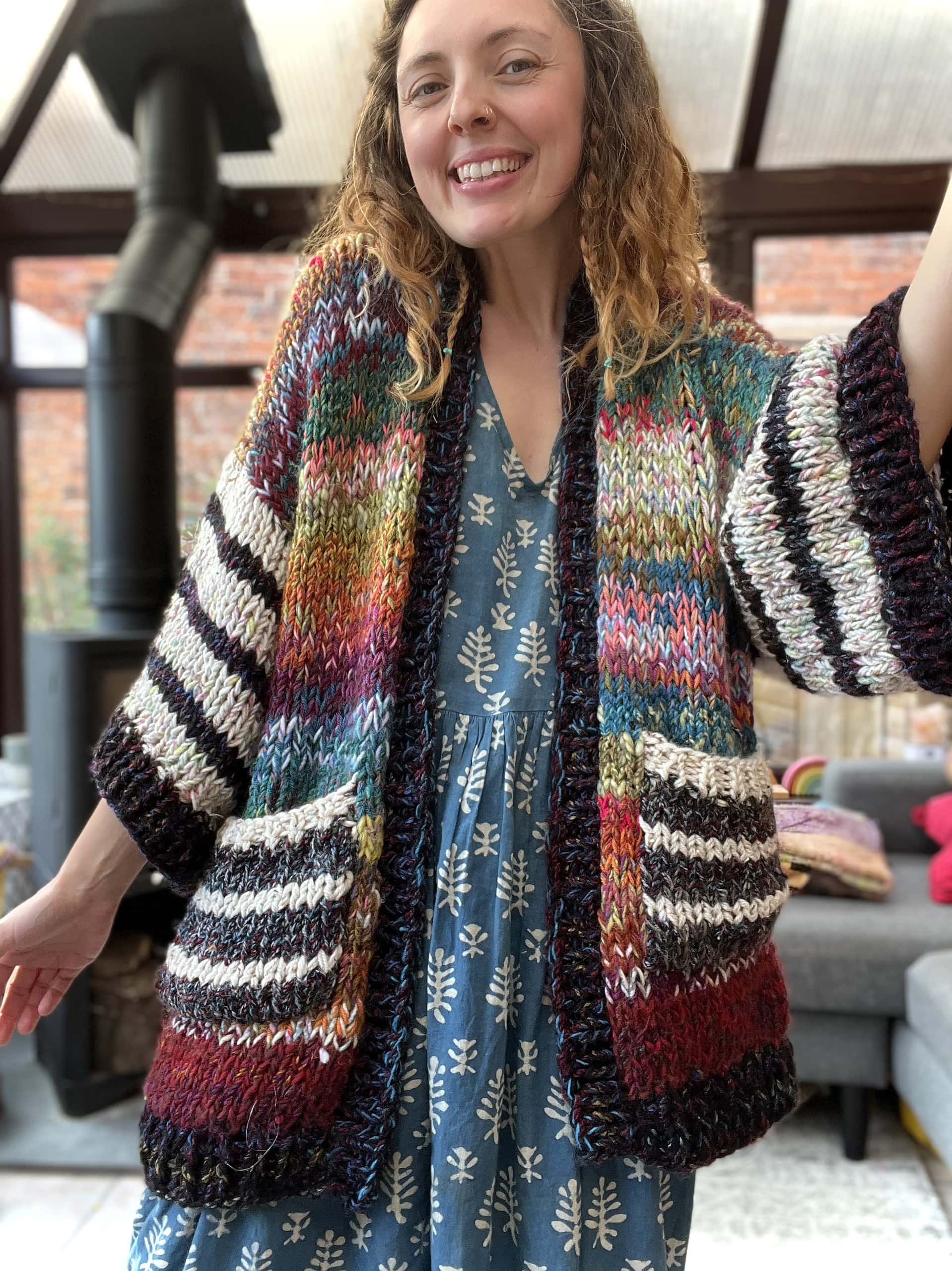 Colour Yourself Free Cardi' - Knitting Pattern (Digital Download) - Image 4