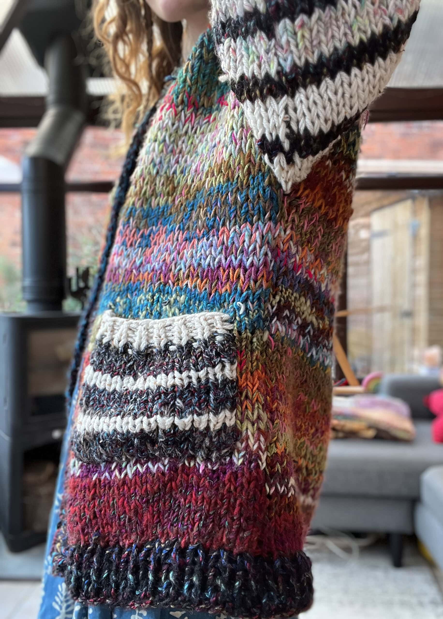 Colour Yourself Free Cardi' - Knitting Pattern (Digital Download) - Image 5
