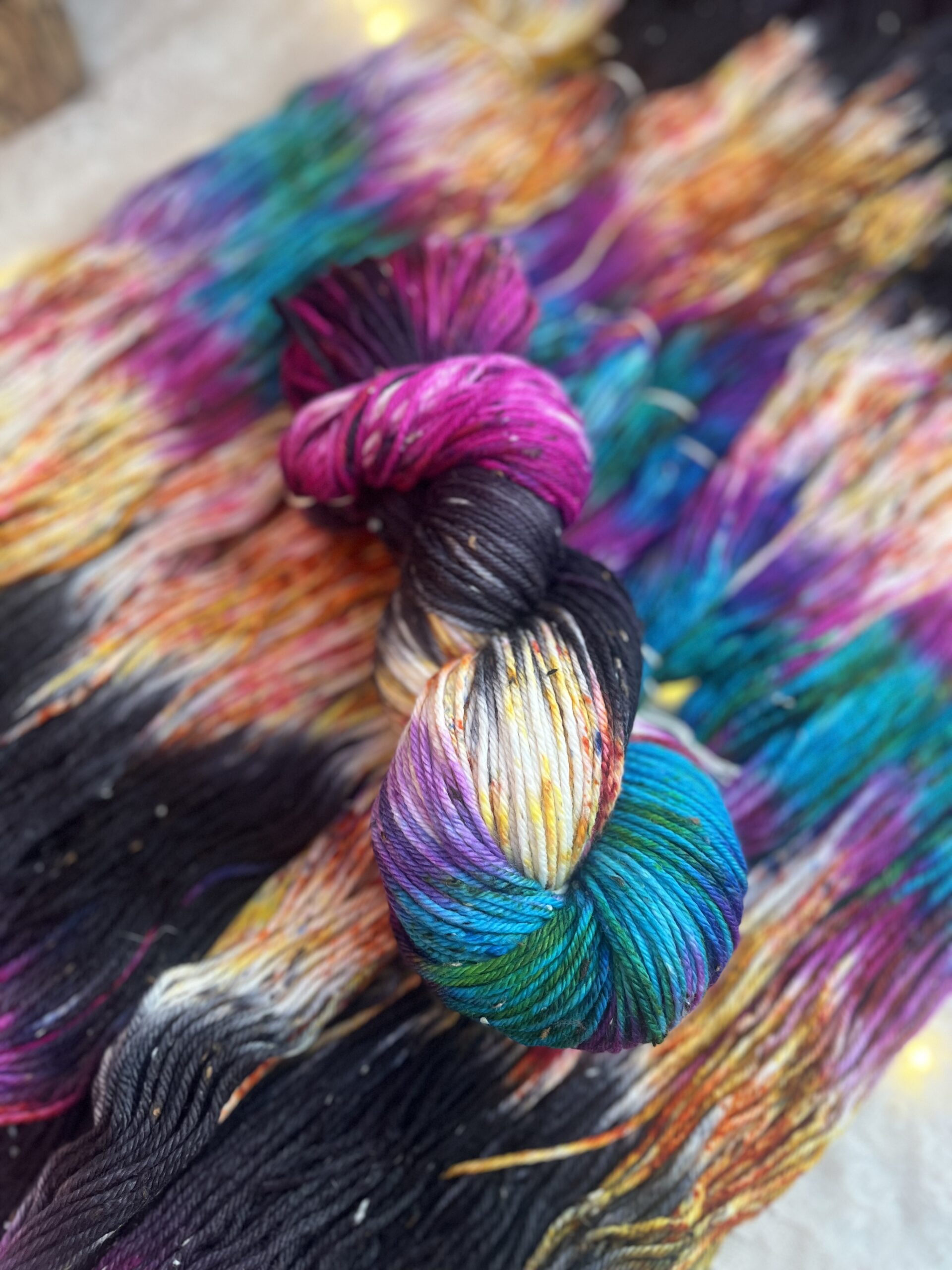 SPACE THUNDER | DK Tweed - Hand Painted Extrafine SW Merino/Nylon blend - Image 3